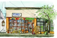 "Babe's Treasures", Cumberland, BC, pen and watercolour