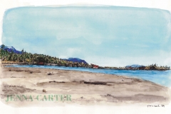"Ship's Point", Royston, BC, pen and watercolour