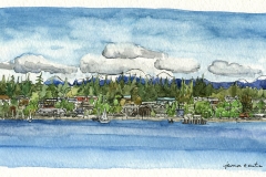 "Comox, BC", pen and watercolour