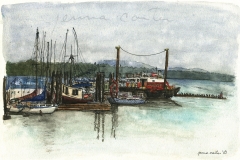 "Winter Harbour" Hornby Island, pen and watercolour